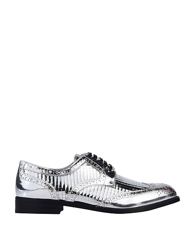 DOLCE&GABBANA Laced shoes Silver 100% Calfskin
