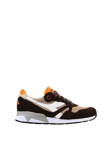 DIADORA HERITAGE Sneakers N9000 H S SW
 Dark brown Soft Leather, Textile fibres