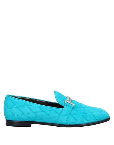 TOD'S Mocassino Turchese Pelle