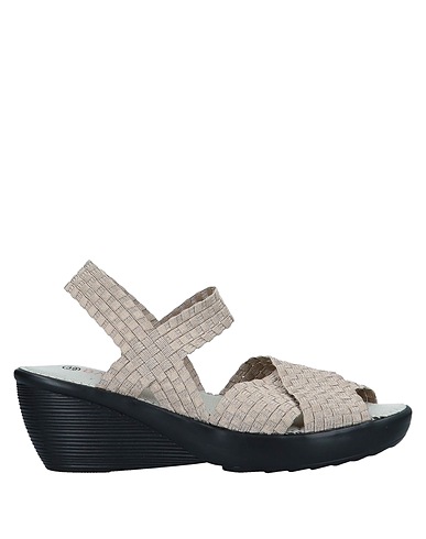 BERNIE MEV. Sandals Platinum Textile fibers