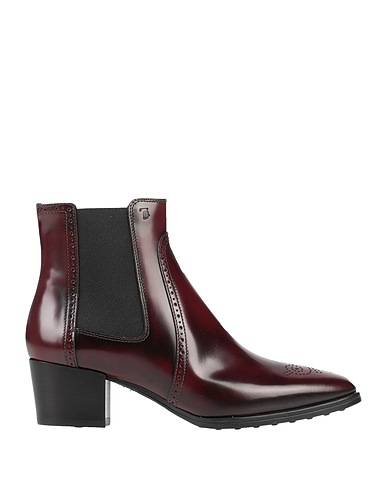 TOD'S Stivaletti Bordeaux Pelle