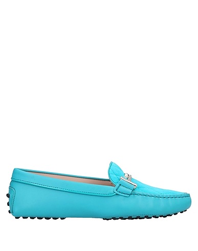 TOD'S Loafers Turquoise Soft Leather