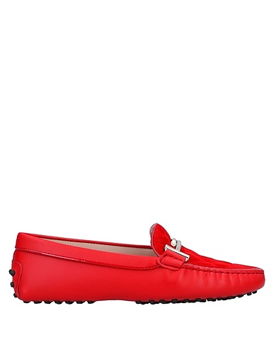 TOD'S Mocassins Rouge Cuir