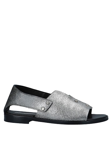 ALBERTO FERMANI Sandals Silver Soft Leather