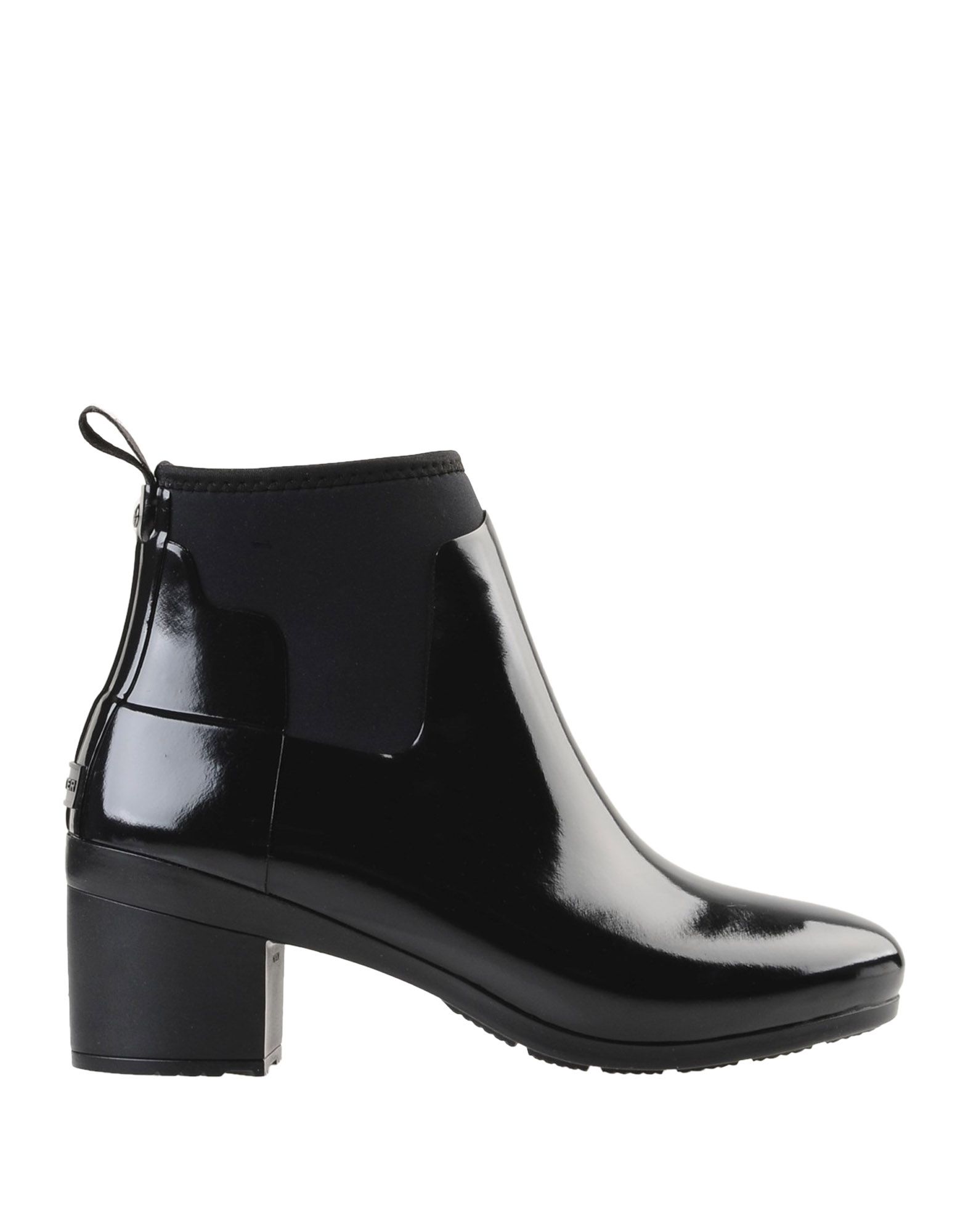 black hunter ankle boots