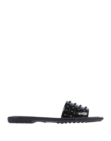 TOD'S Sandali Nero Pelle, Fibre tessili