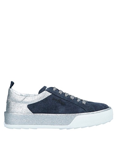HOGAN REBEL Sneakers Midnight blue Leather, Textile fibres