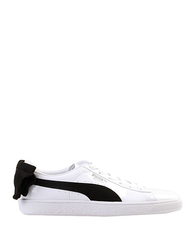 puma basket bow white