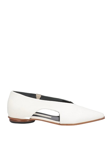 MALLONI Ballet flats Ivory Leather