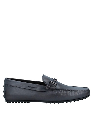 TOD'S Loafers Charcoal Leather