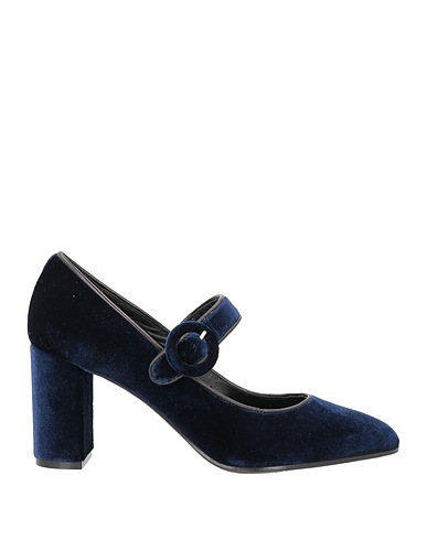 ROBERTO FESTA Pump Navy Textile fibers, Leather