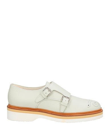 SANTONI Loafers Light grey Soft Leather