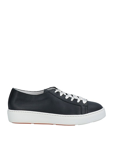SANTONI Sneakers Black Leather