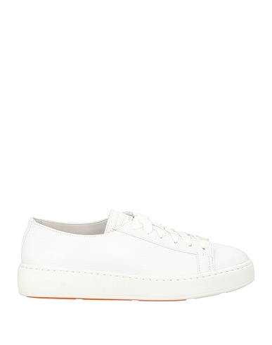 SANTONI Sneakers White Leather