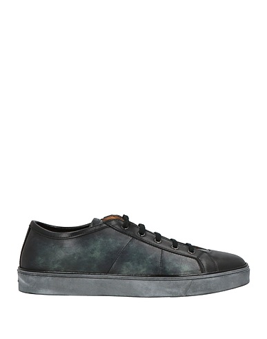 SANTONI Sneakers VERDE SCURO Leather