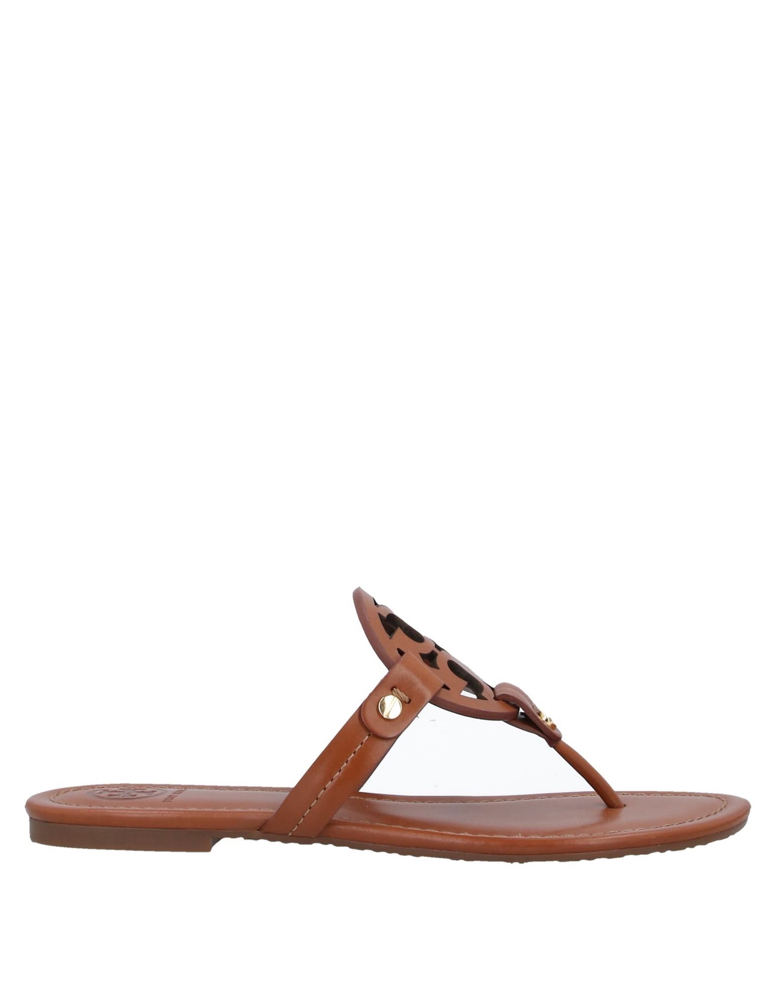 brown tory burch flip flops
