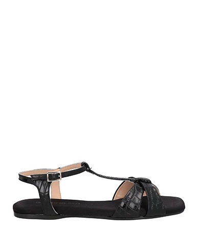 ANNA BAIGUERA Sandals Black Leather