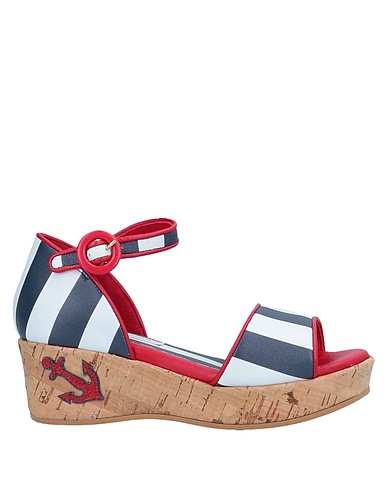 DOLCE&GABBANA Sandals Midnight blue Leather