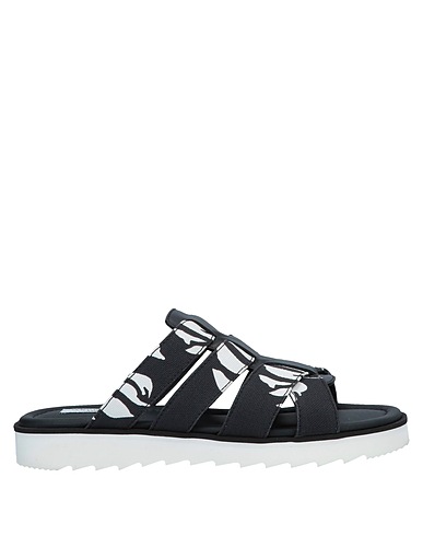 DOLCE&GABBANA Sandals Black Textile fibers, Leather