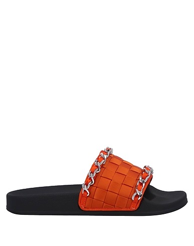 PINKO Sandals Orange Textile fibers