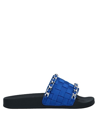 PINKO Sandals Bright blue Textile fibers