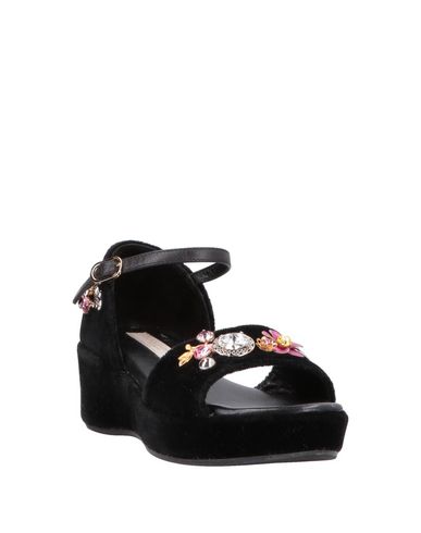 DOLCE & GABBANA DOLCE & GABBANA TODDLER GIRL SANDALS BLACK SIZE 10C VISCOSE, SILK, LAMBSKIN
