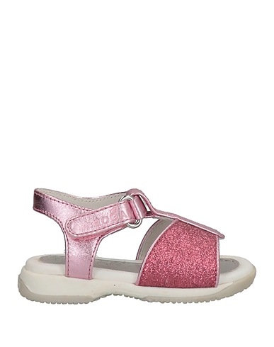 HOGAN Sandals Pink Leather, Textile fibres