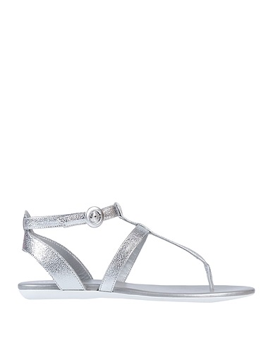 HOGAN Flip flops Silver Leather