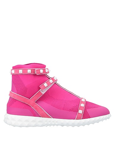 VALENTINO GARAVANI Sneakers Fuchsia Cuir, Fibres textiles