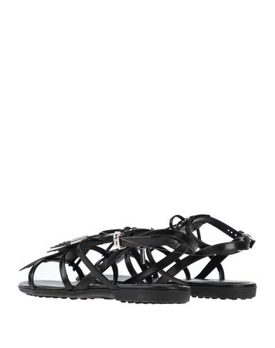 Shop Tod's Woman Sandals Black Size 6.5 Soft Leather