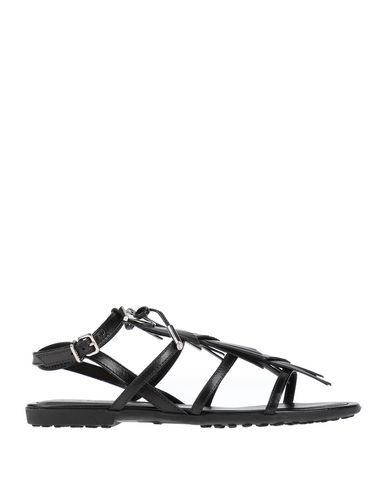 Shop Tod's Woman Sandals Black Size 6.5 Soft Leather
