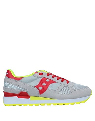 SAUCONY Sneakers Grey Leather, Textile fibres