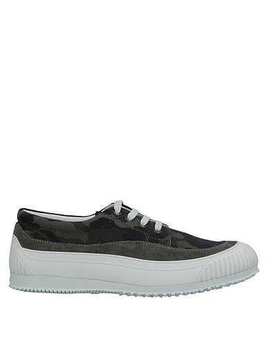 HOGAN Sneakers Military green Leather, Textile fibers, Rubber