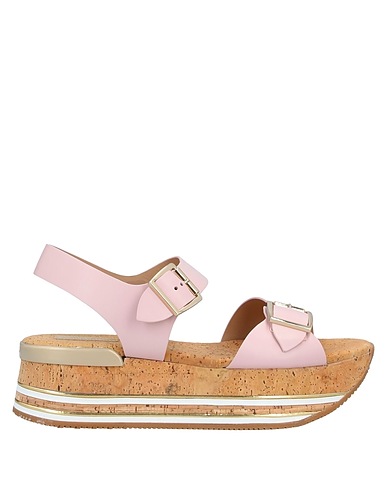 HOGAN Sandals Pink Leather
