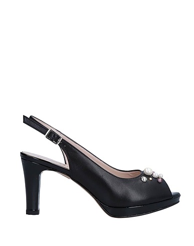 DONNA SOFT Sandals Black Leather