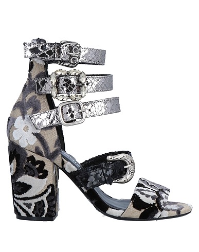 STRATEGIA Sandals Lead Textile fibers, Leather
