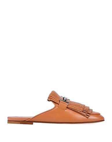 TOD'S 뮬 & 클로그 탠 가죽