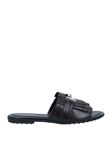 TOD'S Πέδιλο Μαύρο Δέρμα