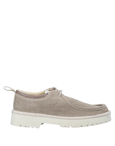 PANCHIC Schnürschuhe Grau Gewebefasern, Leder