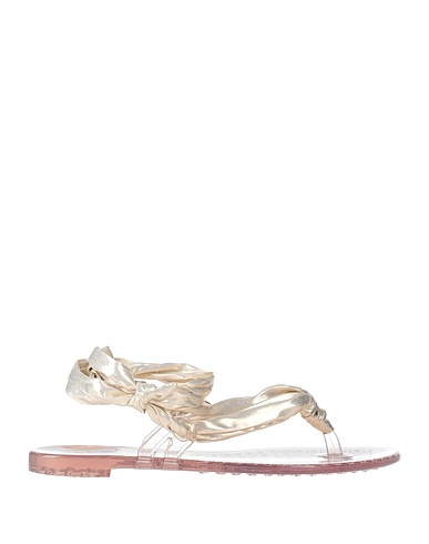 CASADEI Flip flops Platinum Textile fibers