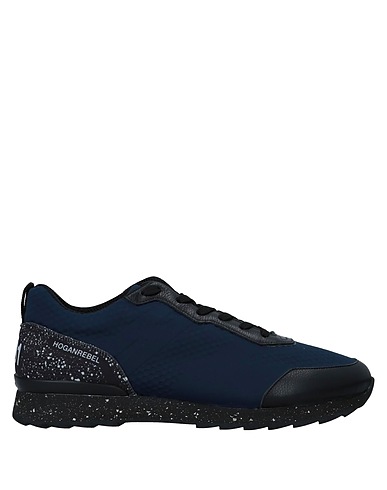 HOGAN REBEL Sneakers Blu notte Pelle, Fibre tessili