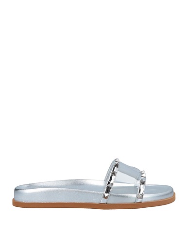 VALENTINO GARAVANI Sandals Silver PVC - Polyvinyl chloride, Leather