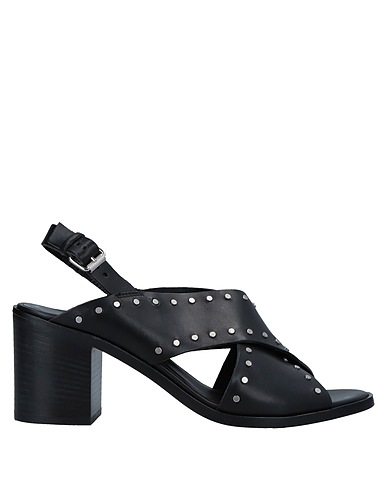 JANET & JANET Sandals Black Leather