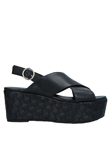 WHAT FOR Sandals Black Calfskin