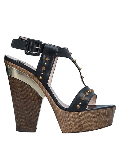 ROBERTO BOTTICELLI Sandals Black Calfskin