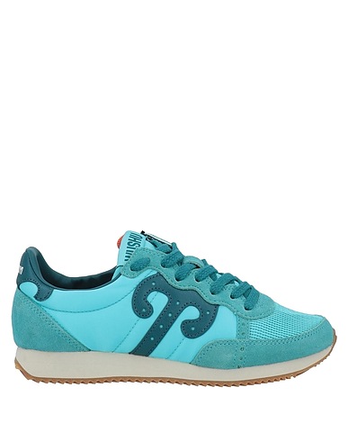WUSHU RUYI Sneakers Turquoise Leather, Textile fibres