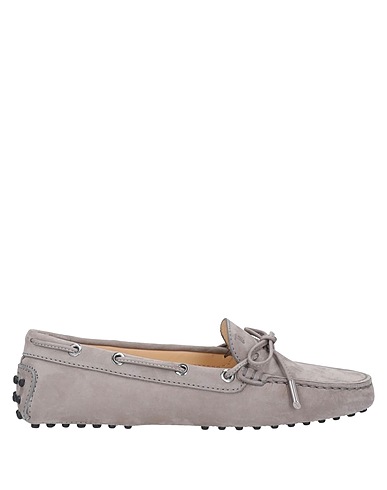 TOD'S モカシン ライトグレー 革（なめし加工）
