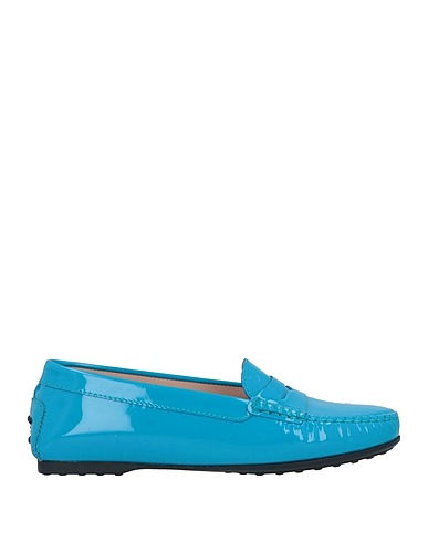 TOD'S Loafers Turquoise Soft Leather