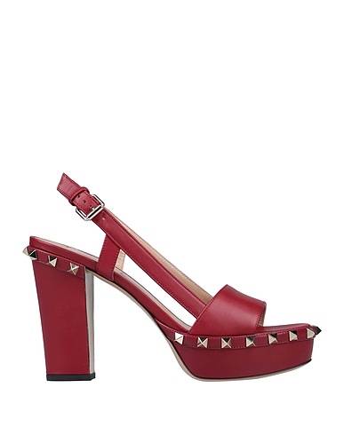 VALENTINO GARAVANI Sandals Plum Leather