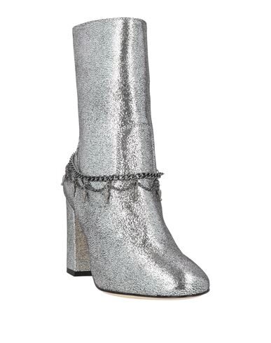 Shop P_jean Woman Ankle Boots Silver Size 7 Soft Leather